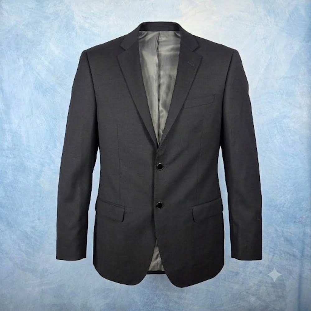Tiglio Luxe Novello Blazer Mens 40L Black Lanificio Di Biella Wool Sport Coat